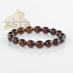 Amber bracelet olive cherry color